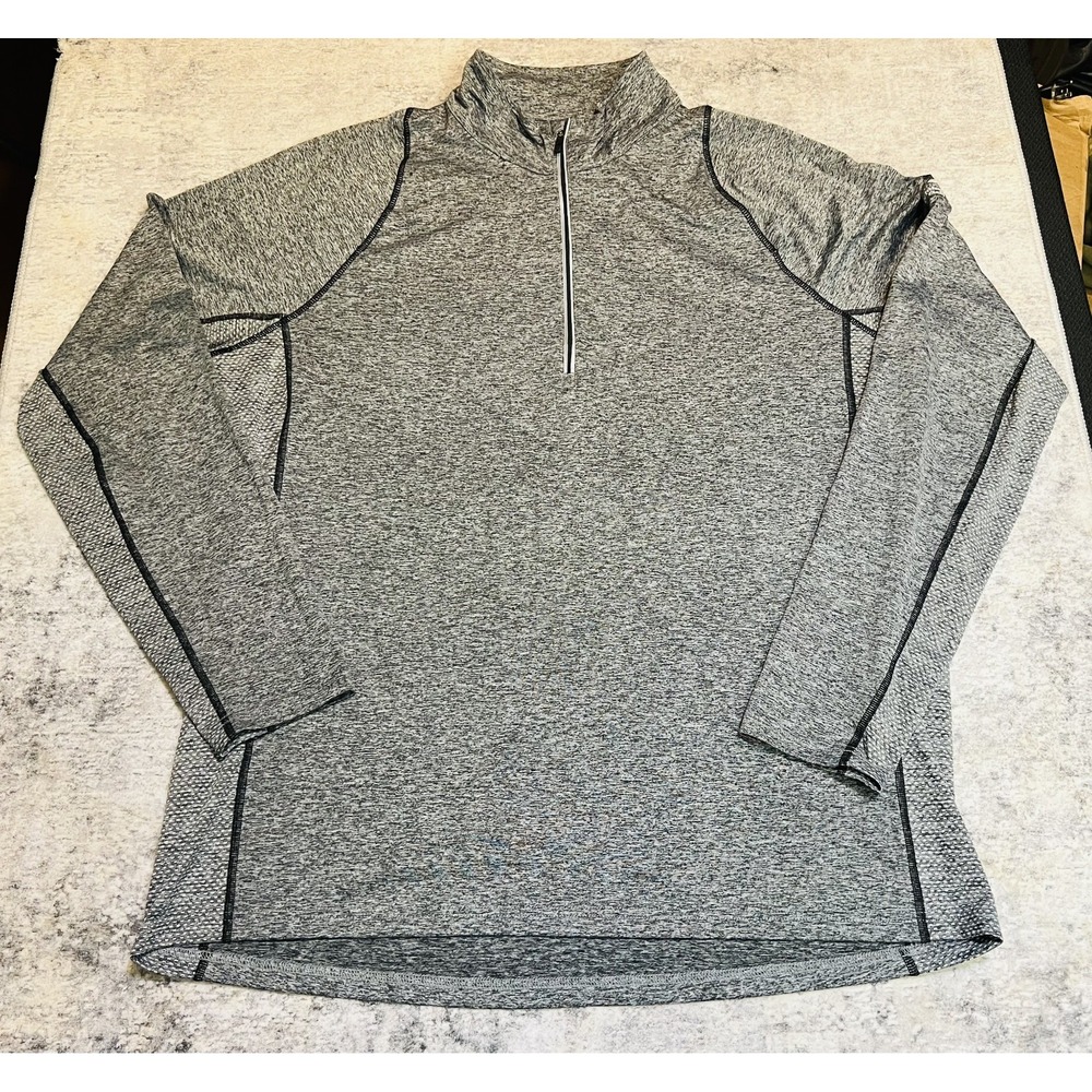 Sunice 1/4 Zip Golf Pullover Men XL Heather Gray Whitefish Lake Golf Club Sports